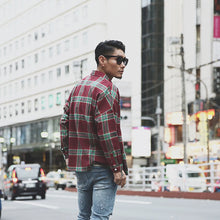 画像をギャラリービューアに読み込む, DOWBL/ ダブル/ Kiss Icon Checked Shirt  【全1色】