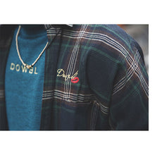 画像をギャラリービューアに読み込む, DOWBL/ ダブル/ Kiss Icon Checked Shirt  【全1色】
