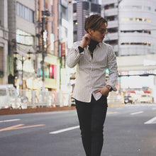 画像をギャラリービューアに読み込む, DOWBL/ ダブル/ Gold Refined Striped Shirt  【全1色】