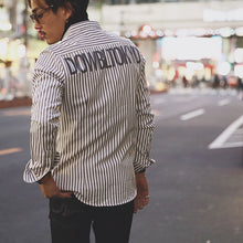 画像をギャラリービューアに読み込む, DOWBL/ ダブル/ Gold Refined Striped Shirt  【全1色】