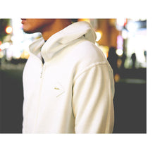 画像をギャラリービューアに読み込む, DOWBL/ ダブル/ Leather Rhombus Zip Hoodie  【全1色】