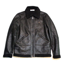 画像をギャラリービューアに読み込む, DOWBL/ ダブル/ Crack Leather Boa Jkt  【全1色】