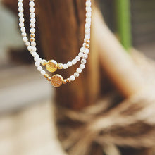 画像をギャラリービューアに読み込む, DOWBL/ ダブル/ Circle Grain Gold Beads Necklace  【全1色】