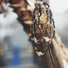 画像をギャラリービューアに読み込む, DOWBL/ ダブル/ Circle Onyx Gold Beads Necklace  【全1色】