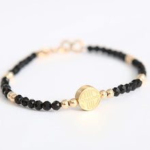 画像をギャラリービューアに読み込む, DOWBL/ ダブル/ Circle Onyx Gold Beads Bracelet  【全1色】