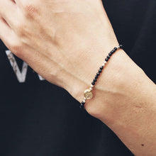 画像をギャラリービューアに読み込む, DOWBL/ ダブル/ Circle Onyx Gold Beads Bracelet  【全1色】