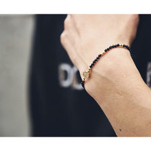 画像をギャラリービューアに読み込む, DOWBL/ ダブル/ Circle Onyx Gold Beads Bracelet  【全1色】