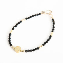 画像をギャラリービューアに読み込む, DOWBL/ ダブル/ Circle Onyx Gold Beads Bracelet  【全1色】