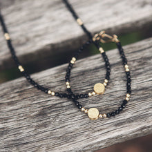 画像をギャラリービューアに読み込む, DOWBL/ ダブル/ Circle Onyx Gold Beads Bracelet  【全1色】