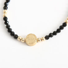 画像をギャラリービューアに読み込む, DOWBL/ ダブル/ Circle Onyx Gold Beads Bracelet  【全1色】