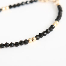 画像をギャラリービューアに読み込む, DOWBL/ ダブル/ Circle Onyx Gold Beads Bracelet  【全1色】