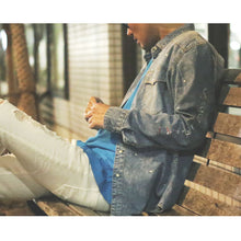 画像をギャラリービューアに読み込む, DOWBL/ ダブル/ Botanical Logo Splash Denim Shirt  【全1色】