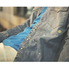 画像をギャラリービューアに読み込む, DOWBL/ ダブル/ Botanical Logo Splash Denim Shirt  【全1色】