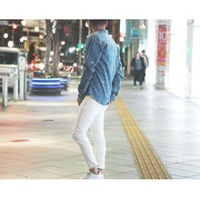 画像をギャラリービューアに読み込む, DOWBL/ ダブル/ Botanical Logo Splash Denim Shirt  【全1色】