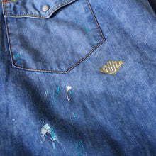 画像をギャラリービューアに読み込む, DOWBL/ ダブル/ Botanical Logo Splash Denim Shirt  【全1色】