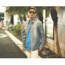 画像をギャラリービューアに読み込む, DOWBL/ ダブル/ Botanical Logo Splash Denim Shirt  【全1色】