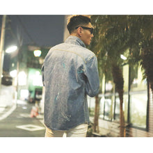 画像をギャラリービューアに読み込む, DOWBL/ ダブル/ Botanical Logo Splash Denim Shirt  【全1色】