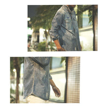画像をギャラリービューアに読み込む, DOWBL/ ダブル/ Botanical Logo Splash Denim Shirt  【全1色】