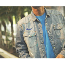 画像をギャラリービューアに読み込む, DOWBL/ ダブル/ Botanical Logo Splash Denim Shirt  【全1色】