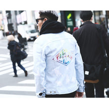 画像をギャラリービューアに読み込む, DOWBL/ ダブル/ Brilliant Rhombus Bleach Denim JKT  【全1色】