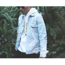 画像をギャラリービューアに読み込む, DOWBL/ ダブル/ Brilliant Rhombus Bleach Denim JKT  【全1色】
