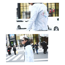 画像をギャラリービューアに読み込む, DOWBL/ ダブル/ Brilliant Rhombus Bleach Denim JKT  【全1色】
