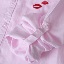 画像をギャラリービューアに読み込む, DOWBL/ ダブル/ Kiss Logo Pleasant Linen Shirt  【全1色】
