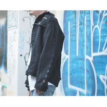 画像をギャラリービューアに読み込む, DOWBL/ ダブル/ Cruisy Star Damage Black Denim JKT  【全1色】