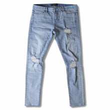 画像をギャラリービューアに読み込む, DOWBL/ ダブル/ Blue Kiss Logo Damage Skinny Denim  【全1色】
