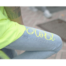 画像をギャラリービューアに読み込む, DOWBL/ ダブル/ The Sole Neon Color Logo Skinny Denim  【全1色】