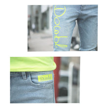 画像をギャラリービューアに読み込む, DOWBL/ ダブル/ The Sole Neon Color Logo Skinny Denim  【全1色】
