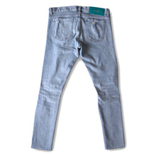 画像をギャラリービューアに読み込む, DOWBL/ ダブル/ Different Neon Color Logo Damage Skinny Denim  【全1色】