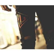 画像をギャラリービューアに読み込む, DOWBL/ ダブル/ Resort Rhombus Damage Skinny Black Pants  【全1色】
