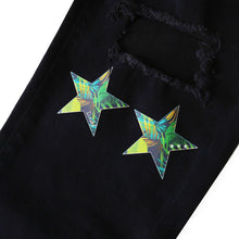 画像をギャラリービューアに読み込む, DOWBL/ ダブル/ Resort Rhombus Damage Skinny Black Pants  【全1色】
