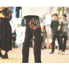 画像をギャラリービューアに読み込む, DOWBL/ ダブル/ Resort Rhombus Damage Skinny Black Pants  【全1色】