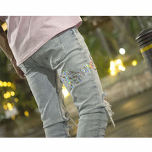 画像をギャラリービューアに読み込む, DOWBL/ ダブル/ Hologram Logo Clash Skinny Denim  【全1色】