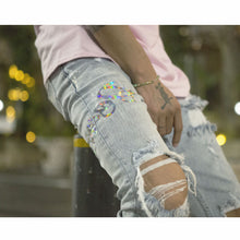 画像をギャラリービューアに読み込む, DOWBL/ ダブル/ Hologram Logo Clash Skinny Denim  【全1色】