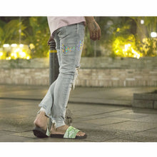 画像をギャラリービューアに読み込む, DOWBL/ ダブル/ Hologram Logo Clash Skinny Denim  【全1色】