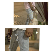 画像をギャラリービューアに読み込む, DOWBL/ ダブル/ Hologram Logo Clash Skinny Denim  【全1色】