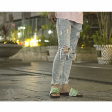画像をギャラリービューアに読み込む, DOWBL/ ダブル/ Hologram Logo Clash Skinny Denim  【全1色】