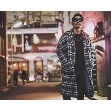 画像をギャラリービューアに読み込む, Subtle Gold Logo Checked Coat