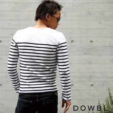画像をギャラリービューアに読み込む, DOWBL ダブル パネルボーダーCOTTONセーター】【1/9】【あす楽対応】