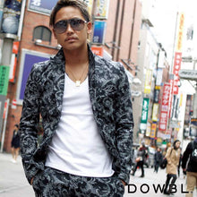 画像をギャラリービューアに読み込む, 【完売御礼】DOWBL ダブル ペイズリーパターンテーラードジャケット【2/13】【あす楽対応】