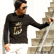 画像をギャラリービューアに読み込む, DOWBL ダブルスパンコールロゴロンTEE【8/8】【あす楽対応_近畿】