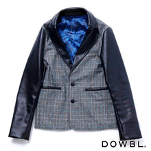 画像をギャラリービューアに読み込む, DOWBL ダブルグレンチェックコンビテーラード