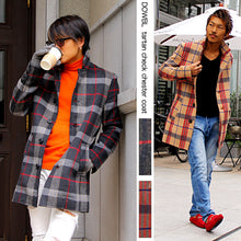 画像をギャラリービューアに読み込む, DOWBL ダブル タータンチェックチェスターコート【楽天ランキング】【11/6】【あす楽対応_近畿】