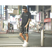 画像をギャラリービューアに読み込む, DOWBL/ ダブル/ Side Line Logo Leather Shorts