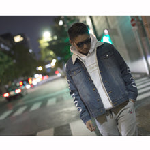 画像をギャラリービューアに読み込む, B.S Logo Sleeve Denim BoaJacket