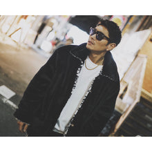 画像をギャラリービューアに読み込む, Reversible Raven Leopard Fur JKT