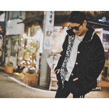 画像をギャラリービューアに読み込む, Reversible Raven Leopard Fur JKT